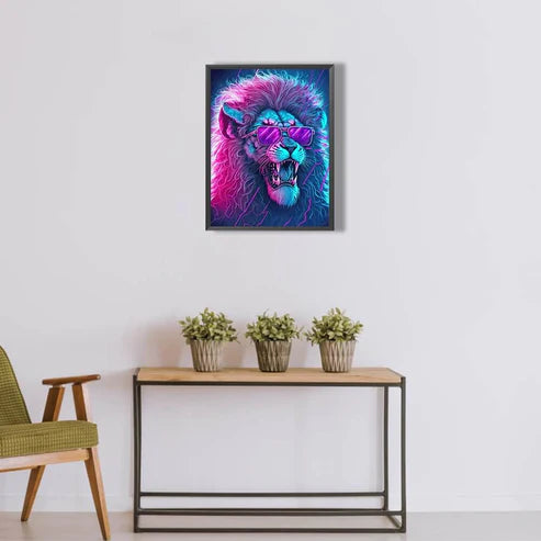 DIY 5D Diamond Painting Kit - Lion Wears Sunglasses