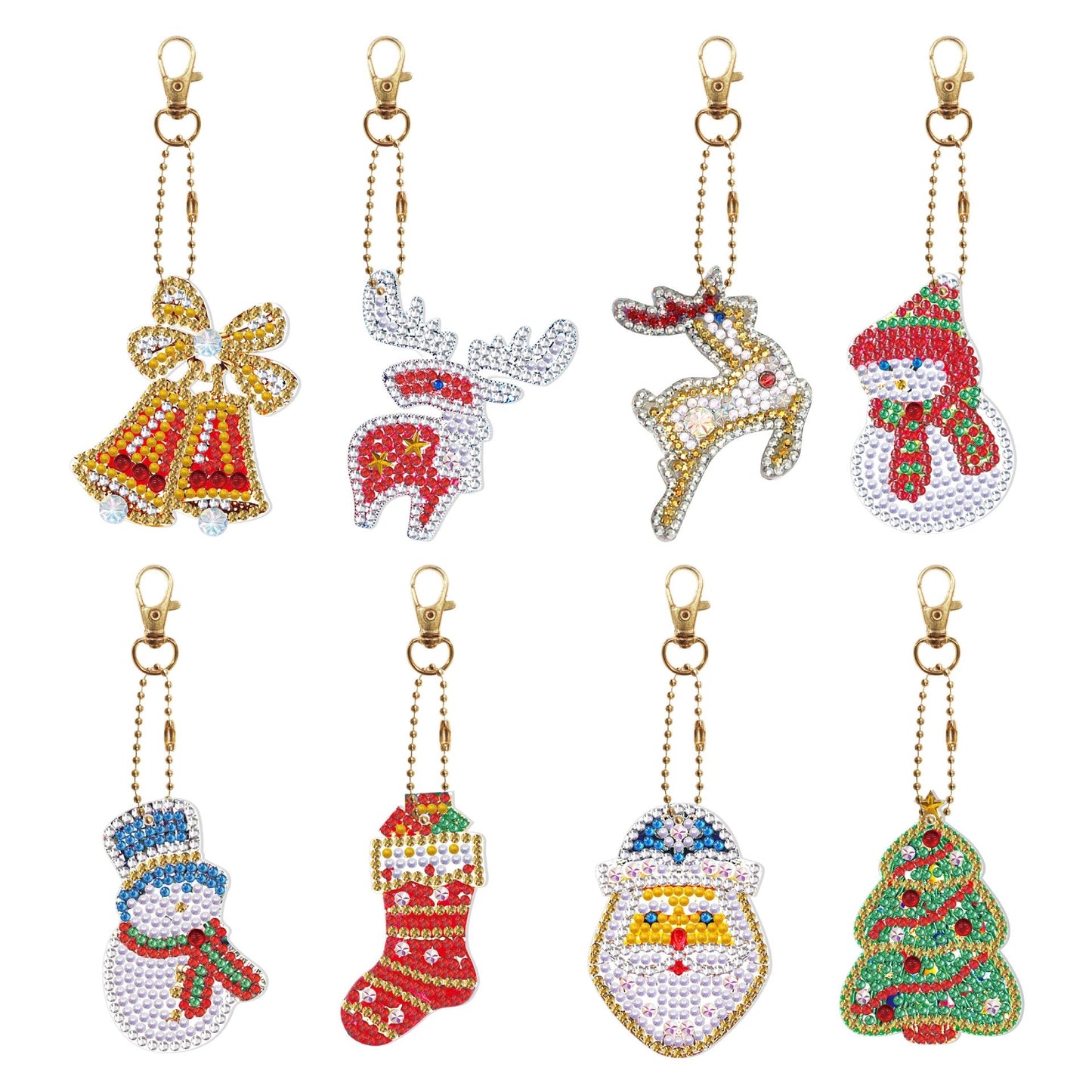 DIY Diamond Painting Craft Keychain - Christmas