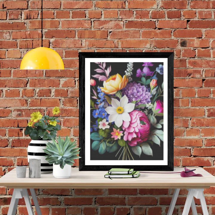DIY 5D Diamond Painting Kit - Blooming Bouquet