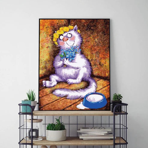 Paint By Numbers Kit - Thinking Cat