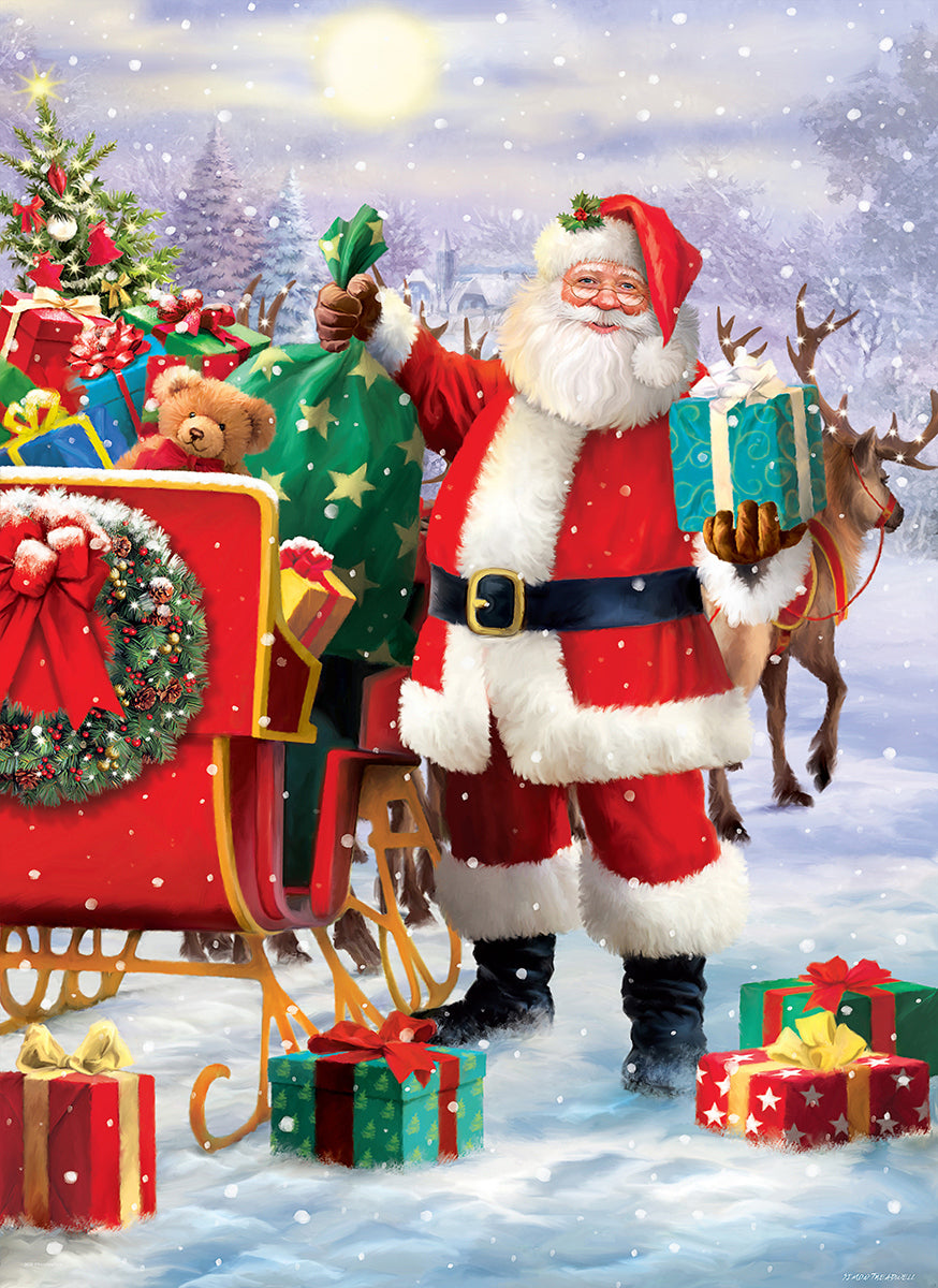 Paint By Numbers Kit - Santa Elk Deer