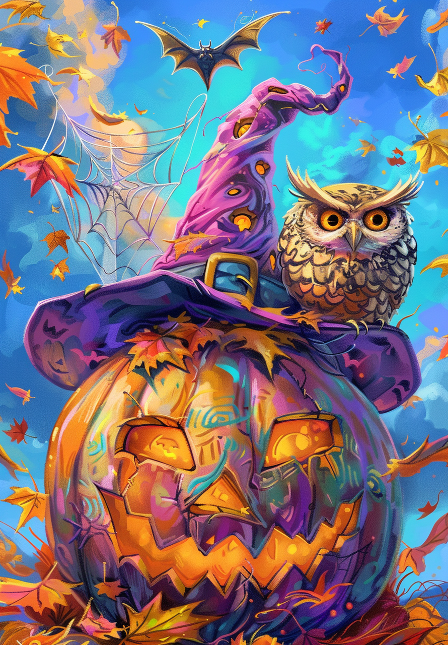 DIY Diamond Painting Kits - Pumpkin and Owl