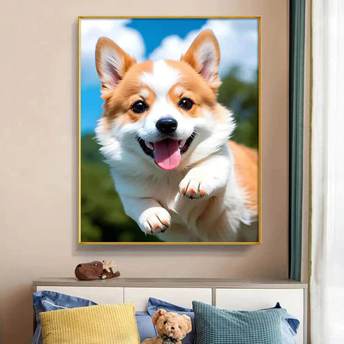 DIY 5D Diamond Painting Kit - Happy Dog Painting