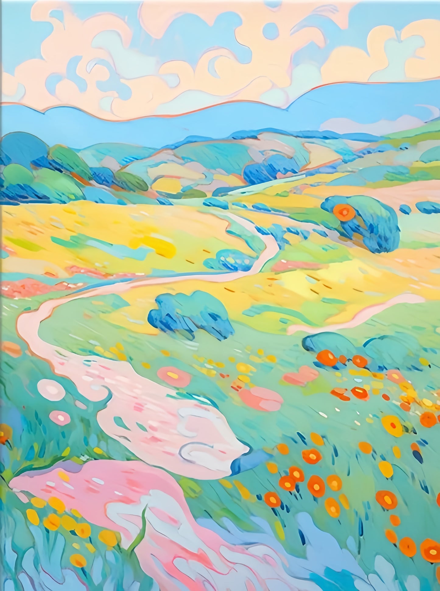 Painting By Numbers Kit - Abstract Colorful Landscape