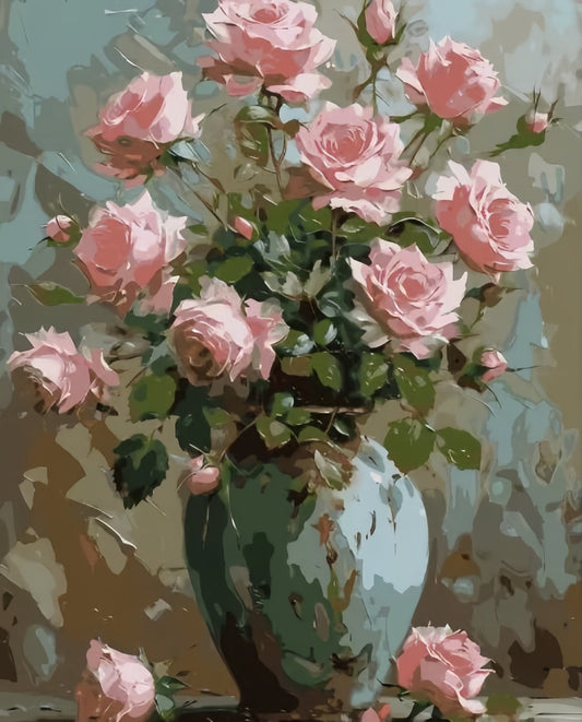 Painting By Numbers Kit - Pink Flower