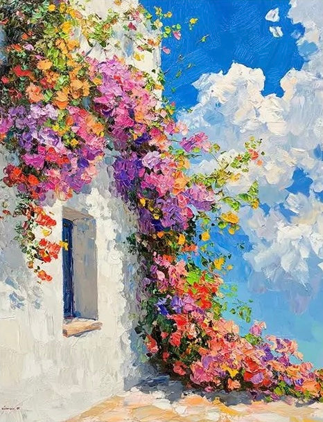 Painting By Numbers Kit - Flowery Window