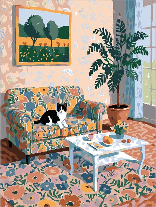 Painting By Numbers Kit - Cat in the Room