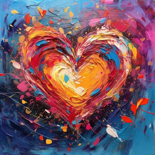 Painting By Numbers Kit - Abstract Heart