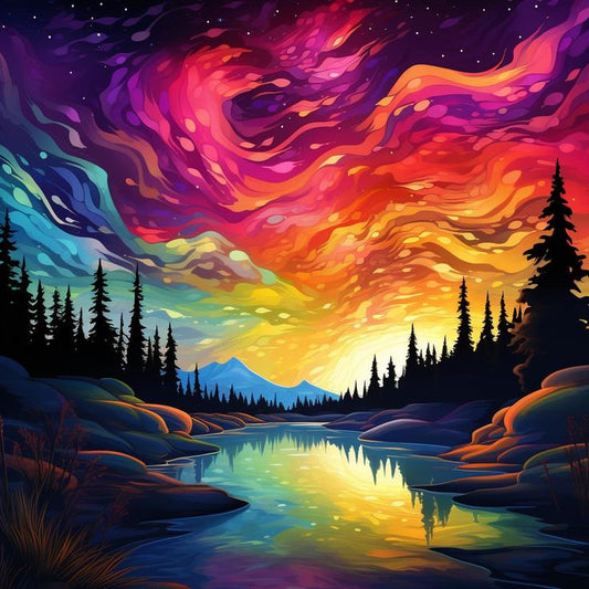 Painting By Numbers Kit - Abstract Landscape