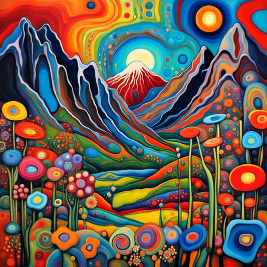 Painting By Numbers Kit - Abstract Landscape