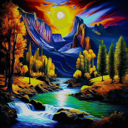 Painting By Numbers Kit - Abstract Landscape