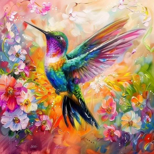 Painting By Numbers Kit - Abstract Colored Birds