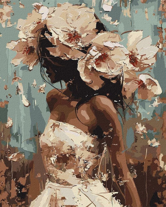 Painting By Numbers Kit - Flower Woman