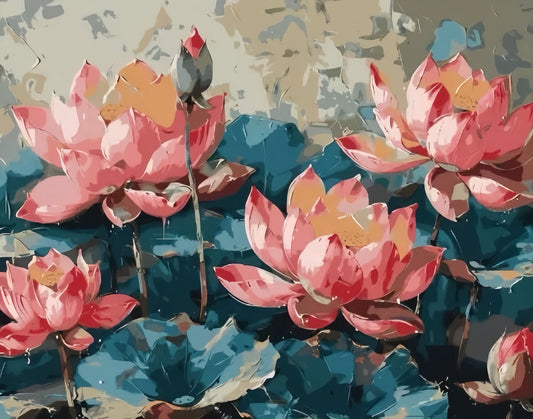 Painting By Numbers Kit - Lotus