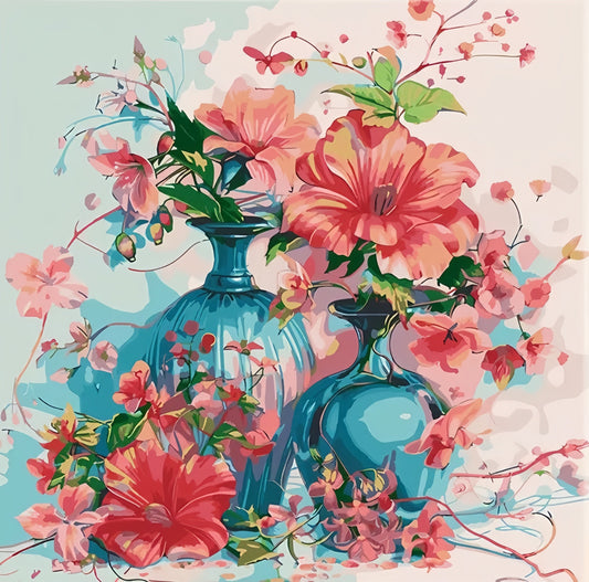 Painting By Numbers Kit - Flowers