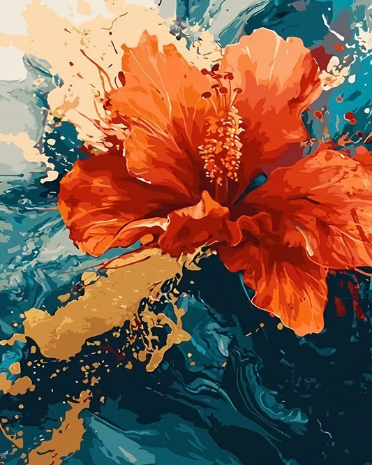 Painting By Numbers Kit - Abstract Flower
