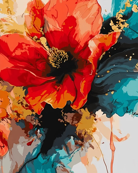 Painting By Numbers Kit - Abstract Flower