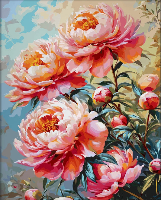 Painting By Numbers Kit - Pink Flower
