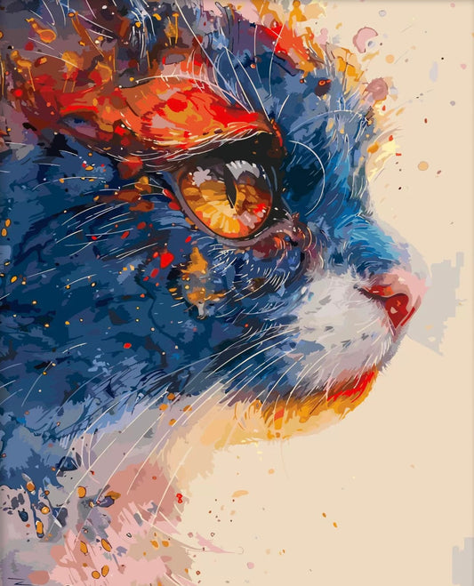 Painting By Numbers Kit - Abstract Cat