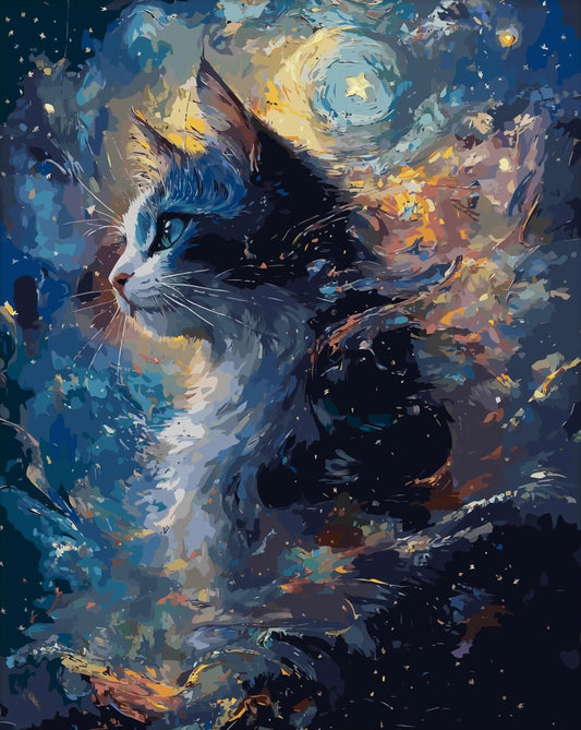 Painting By Numbers Kit - Abstract Cat
