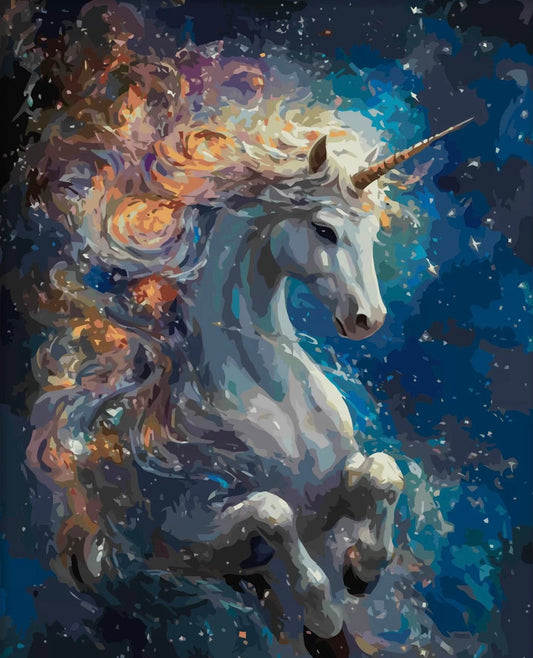 Painting By Numbers Kit - Abstract Unicorn