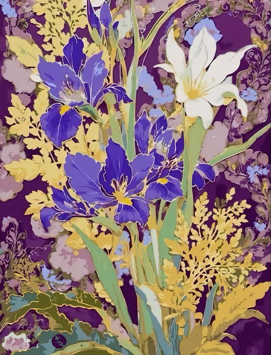 Painting By Numbers Kit - Flowers