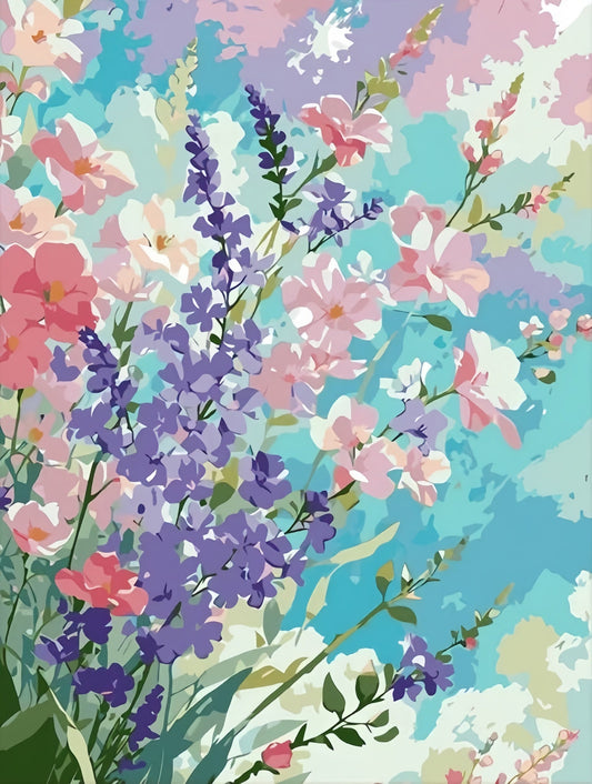 Painting By Numbers Kit - Flowers