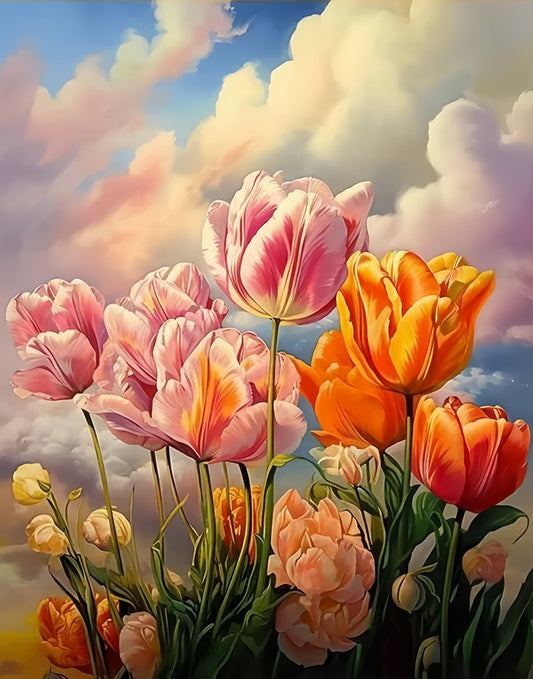 Painting By Numbers Kit - Flowers