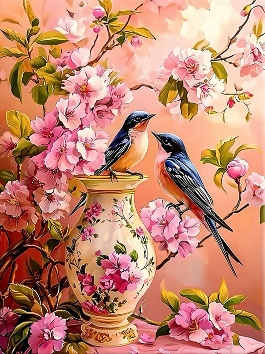 Painting By Numbers Kit - Flowers and Birds