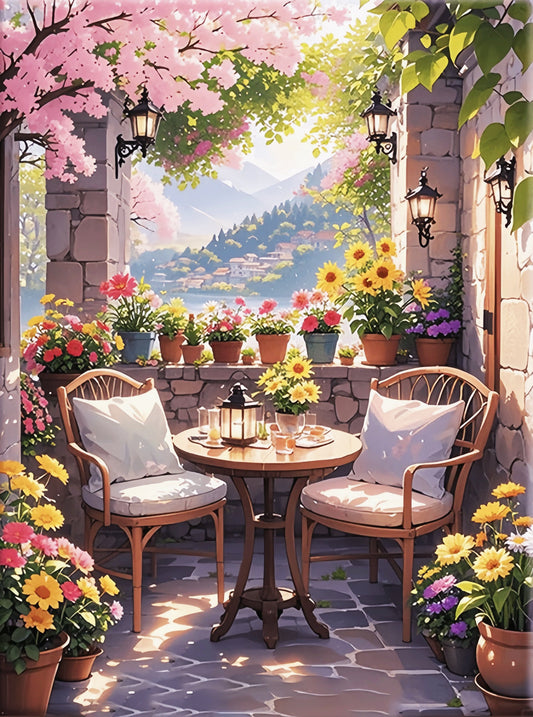 Painting By Numbers Kit - Courtyard