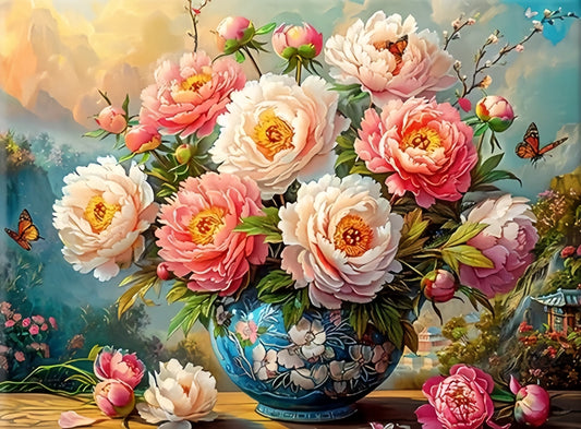 Painting By Numbers Kit - Colorful Flowers
