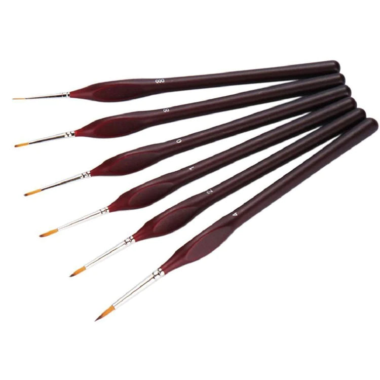 Paint By Numbers Tool - Fine Paint By Numbers Brushes 6Pcs/Set