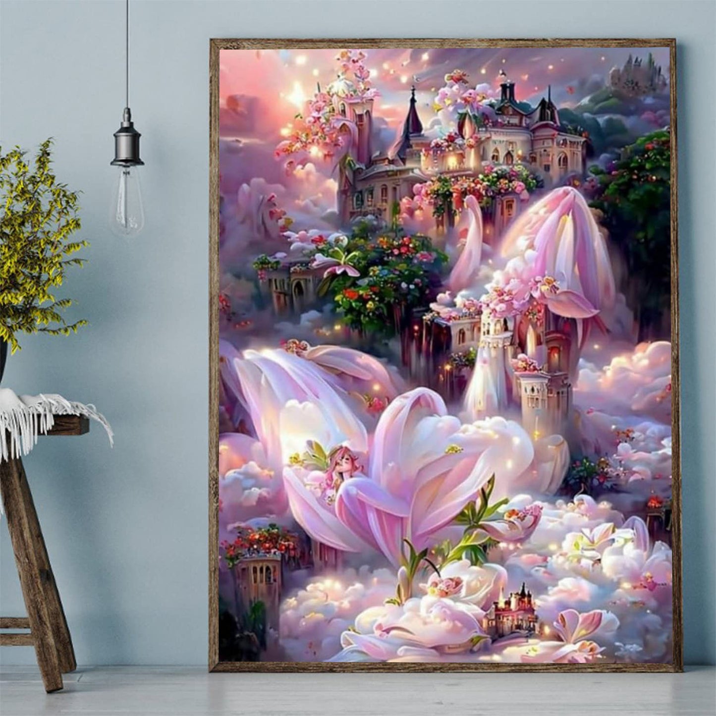 DIY Diamond Painting Kit - Romantic Flower Castle