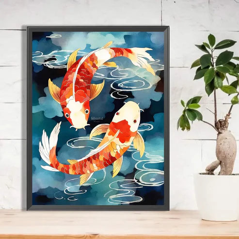 DIY Diamond Painting Kit - Koi Fish Painting