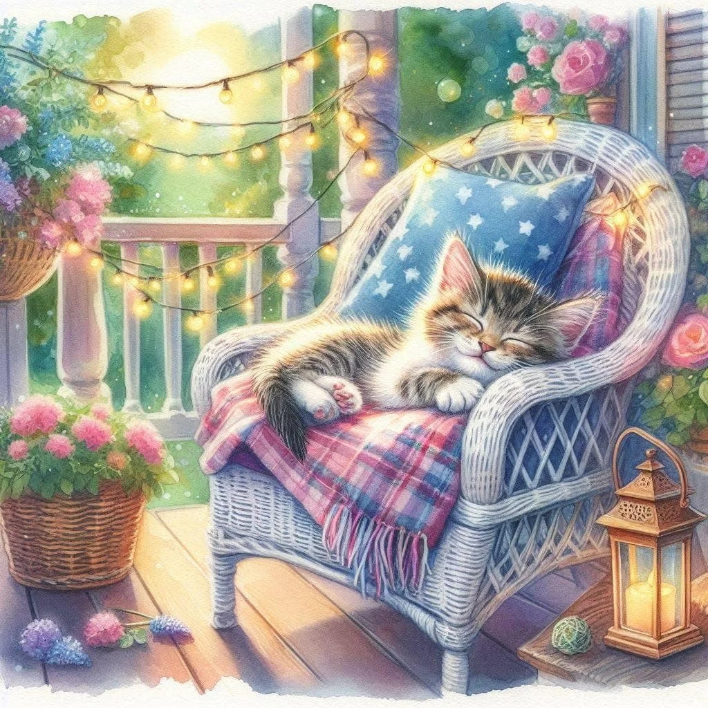 DIY Diamond Painting Kits - Sleeping Cat