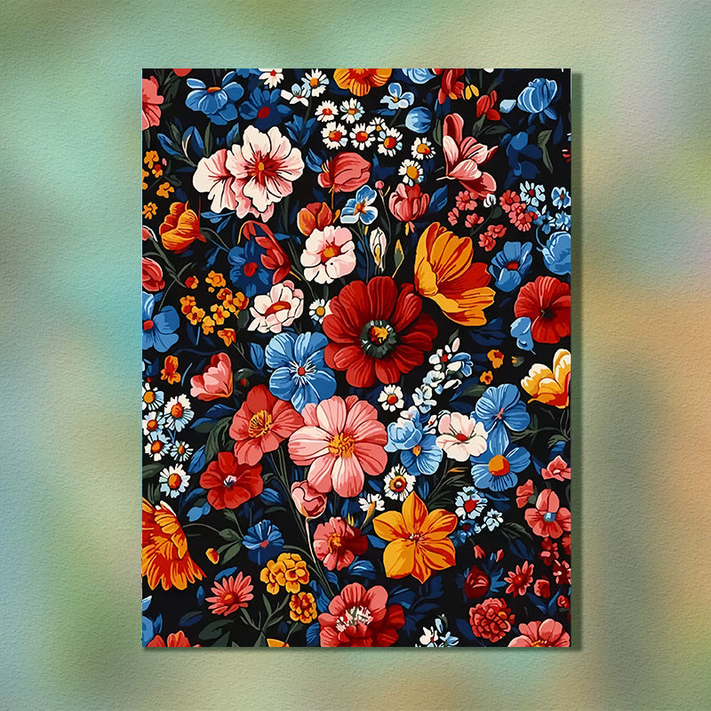 Painting By Numbers Kit - Colored Flowers