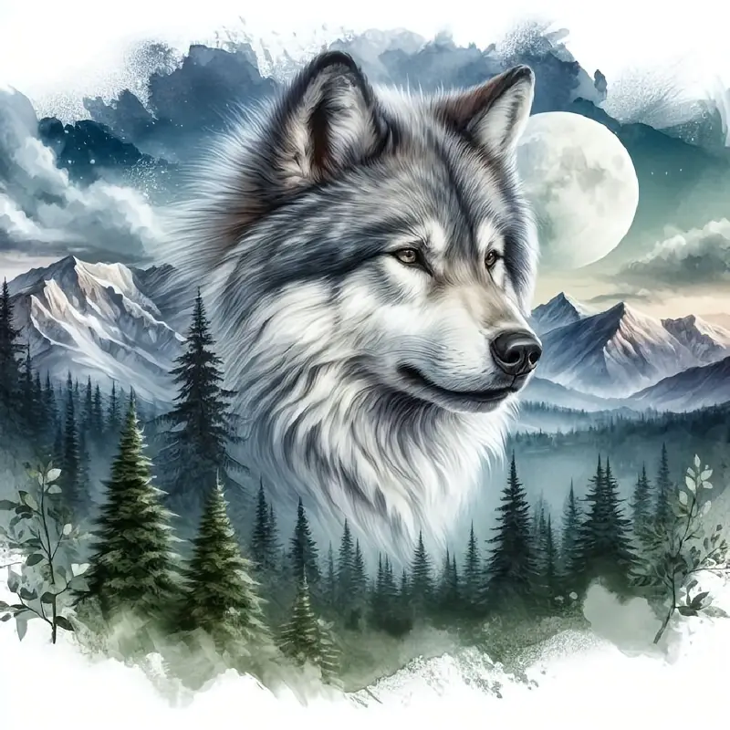 DIY Diamond Painting Kits - Wolf