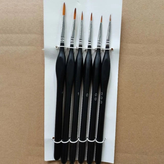 Paint By Numbers Tool - Paint by Numbers Brush Set 6pcs Black