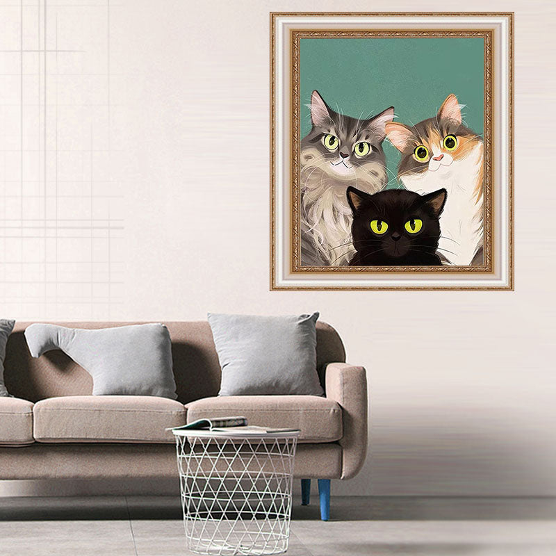 DIY Diamond Painting Kit - Three Cats