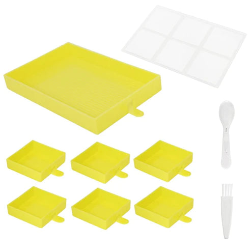 7pcs Diamond Painting Beads Storage Tray Kits (With Lid)