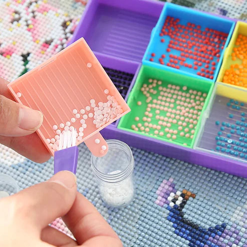7pcs Diamond Painting Beads Storage Tray Kits (With Lid)