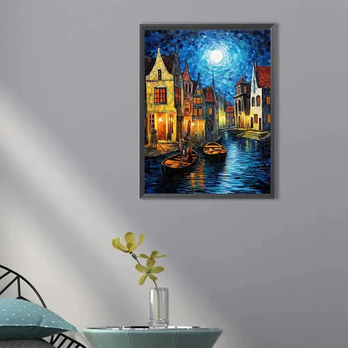 DIY 5D Diamond Painting Kit - Night View Painting