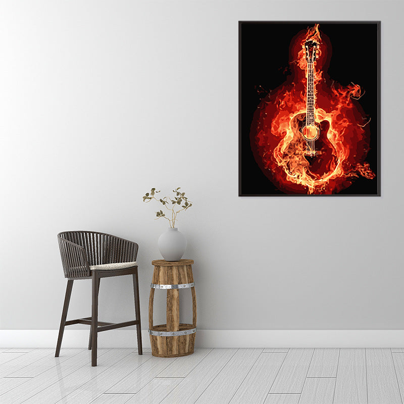 DIY Diamond Painting Kit - Flame Guitar