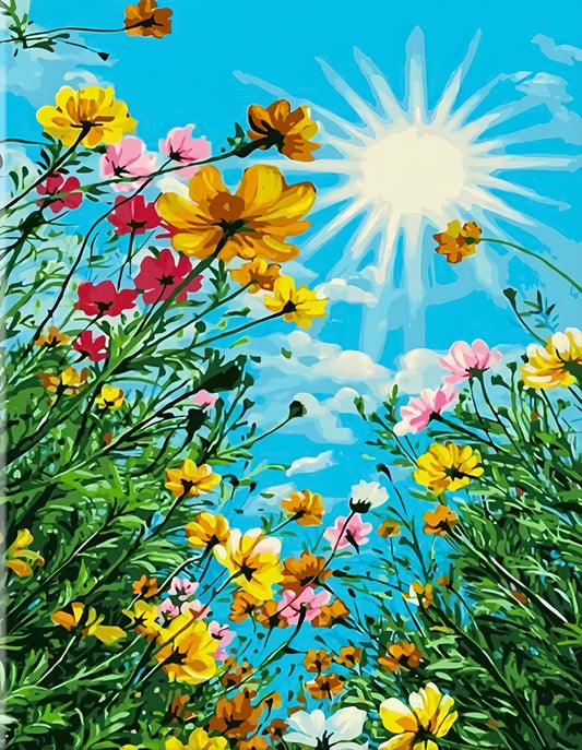 Painting By Numbers Kit - Flowers