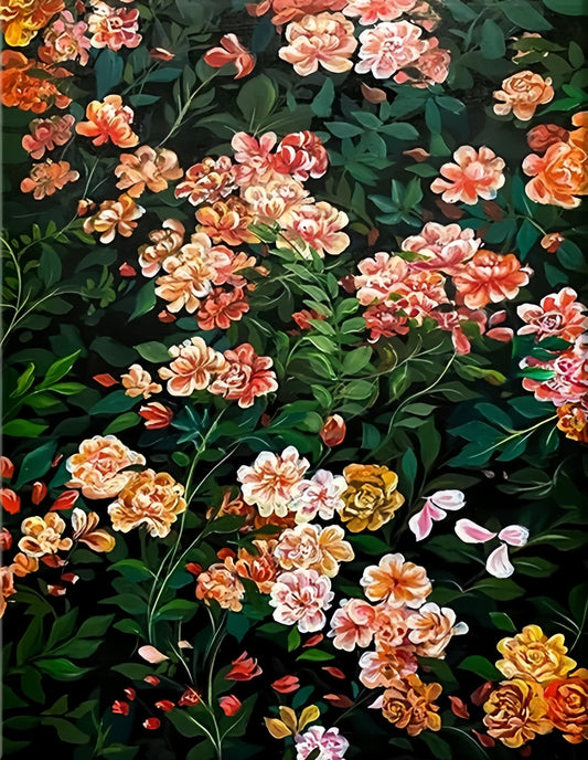 Painting By Numbers Kit - Flowers