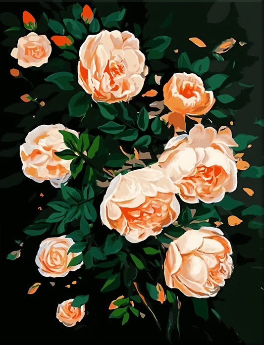 Painting By Numbers Kit - Flowers