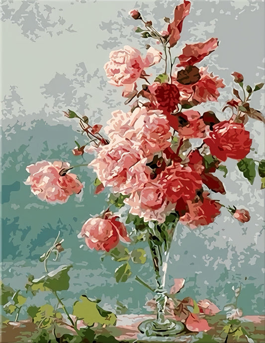 Painting By Numbers Kit - Flowers