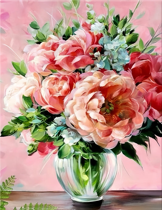 Painting By Numbers Kit - Flowers