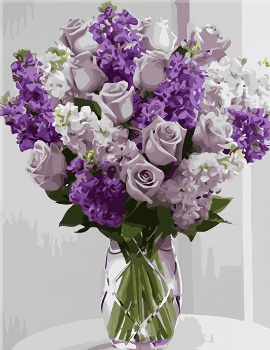 Painting By Numbers Kit - Flowers