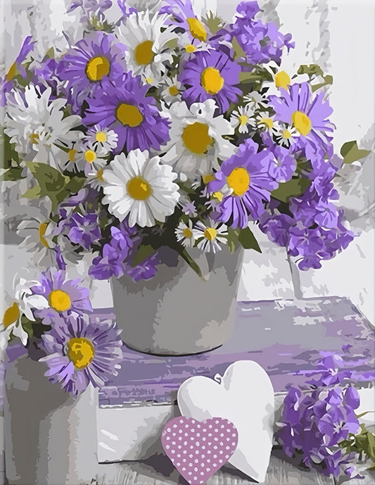Painting By Numbers Kit - Flowers